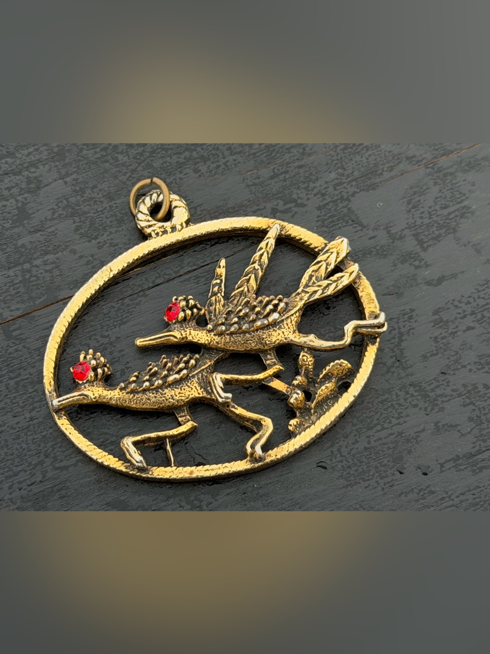 Gold-Tone Roadrunner Pendant